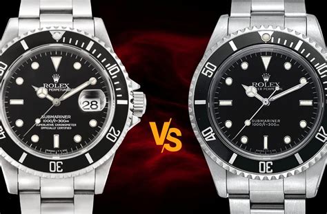 Rolex Submariner Date vs. Submariner No